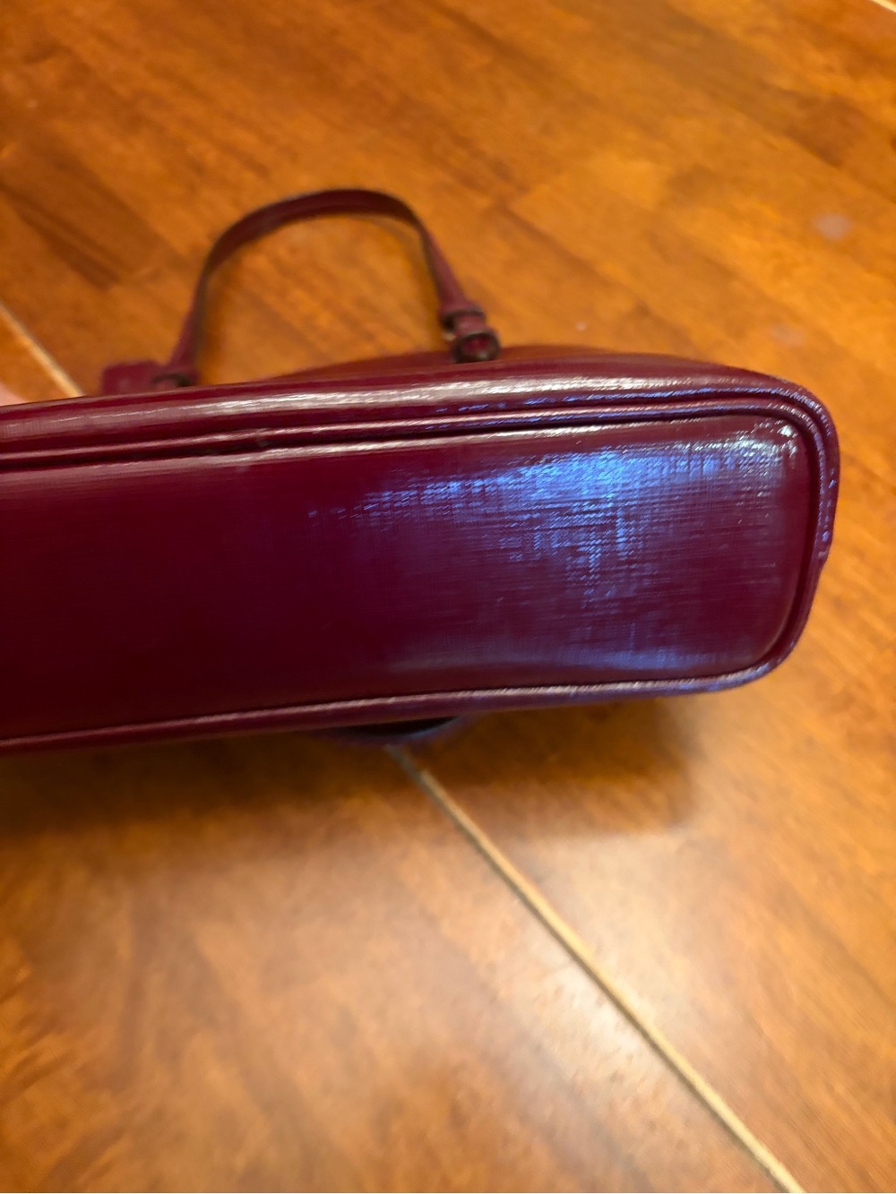 Coach Peyton Women's Dome Satchel Bag - Burgundy Leather - Picture 5 of 16